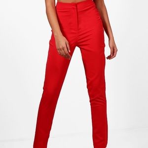 Tall Red Tapered Pants